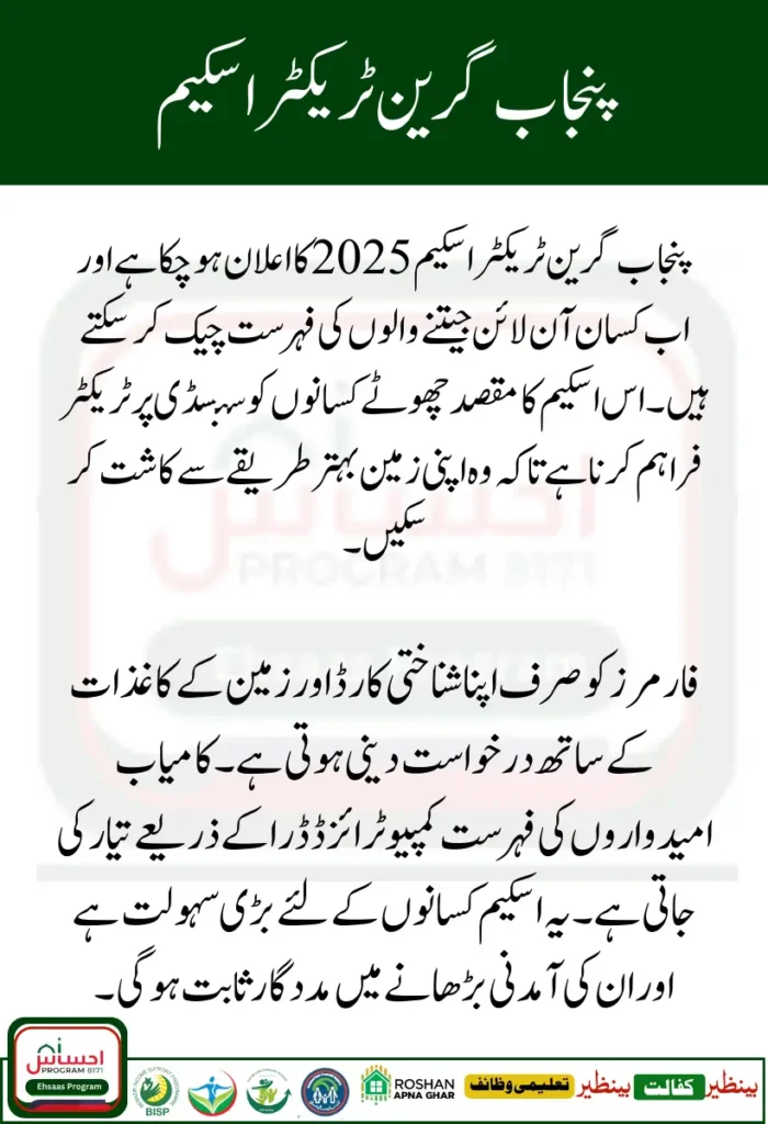 Punjab Green Tractor Scheme 2025