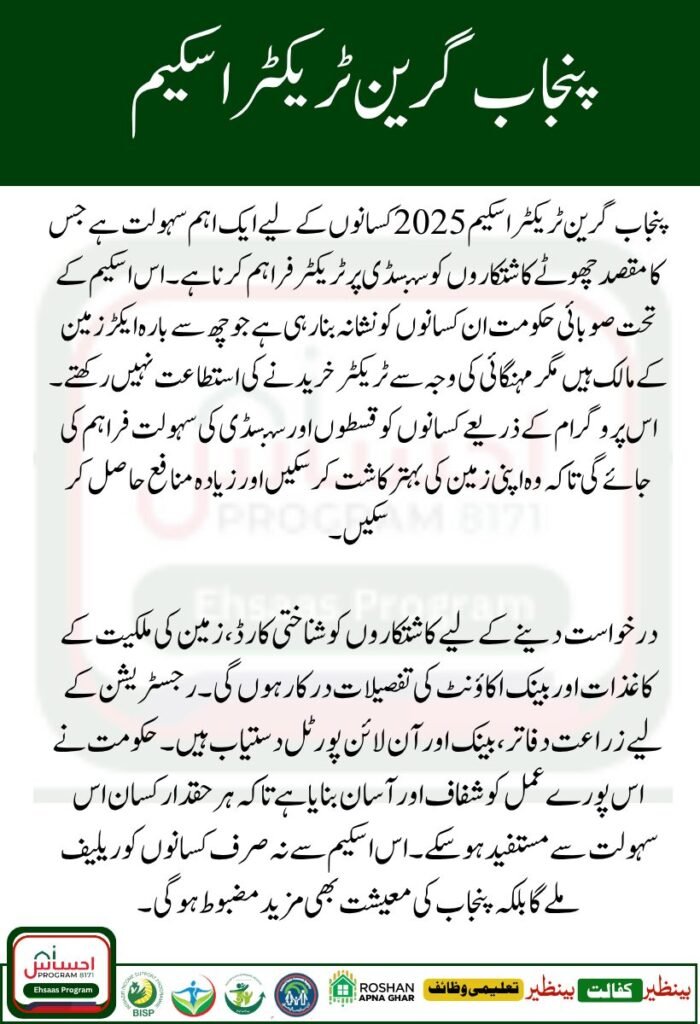 Punjab Green Tractor Scheme 2025